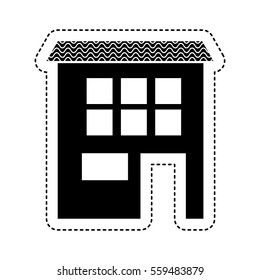 exterior building isolated icon vector illustration design