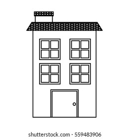 exterior building isolated icon vector illustration design