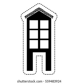 exterior building isolated icon vector illustration design