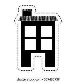 exterior building isolated icon vector illustration design