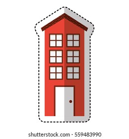 exterior building isolated icon vector illustration design