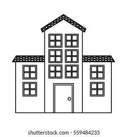 exterior building isolated icon vector illustration design
