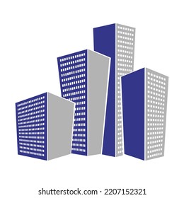 exterior building vector image, top view. perfect for corporate, office and other building design projects