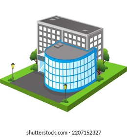 Exterior Building Vector Image Top View Stock Vector (Royalty Free ...