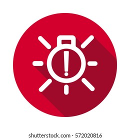 exterior bulb failure dashboard flat icon
