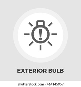 Exterior bulb failure icon vector. Flat icon isolated on the white background. Editable EPS file. Vector illustration.