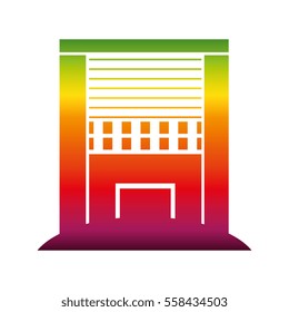 exterior cute building icon