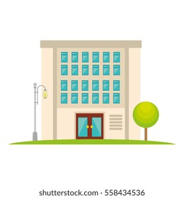 exterior cute building icon