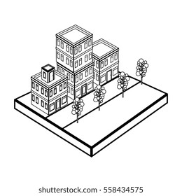 exterior cute building icon