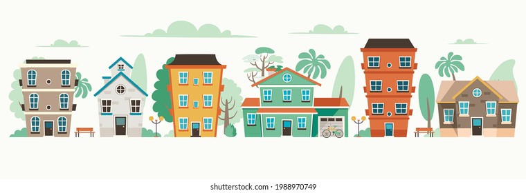 Exterior Design With Flat Building