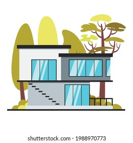 Exterior Design With Flat Building