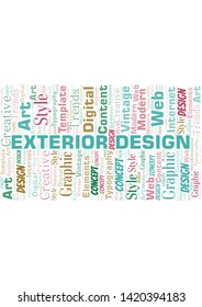 Exterior Design word cloud. Wordcloud made with text only.