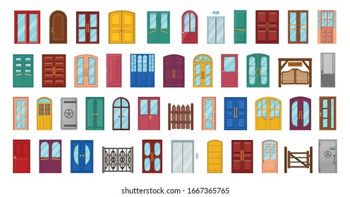 Exterior Door Isolated Vector Illustration On Stock Vector (Royalty ...