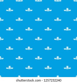 Exterior emblem pattern vector seamless blue repeat for any use