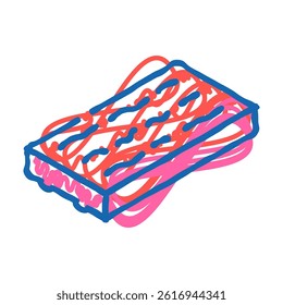 exterior facing brick doodle icon sketch vector. exterior facing brick sign. isolated symbol illustration