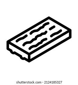 exterior facing brick line icon vector. exterior facing brick sign. isolated contour symbol black illustration