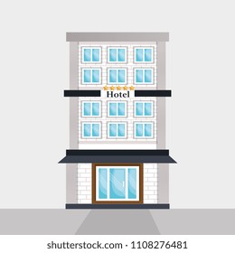 exterior hotel building scene