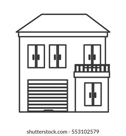 exterior house isolated icon