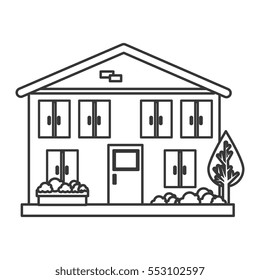 exterior house isolated icon