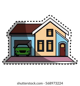 exterior house isolated icon