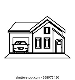 exterior house isolated icon