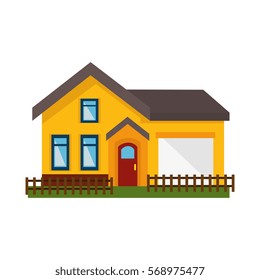 exterior house isolated icon
