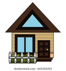 exterior house isolated icon