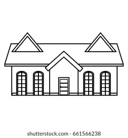 exterior house isolated icon