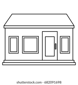 exterior house isolated icon