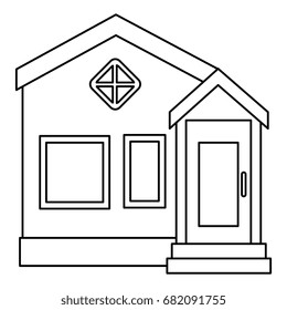 exterior house isolated icon