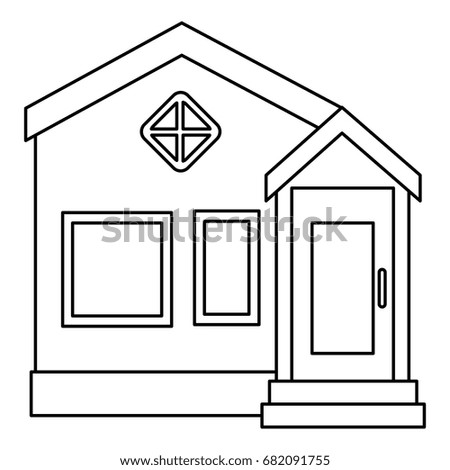 exterior house isolated icon