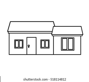 exterior house isolated icon vector illustration design