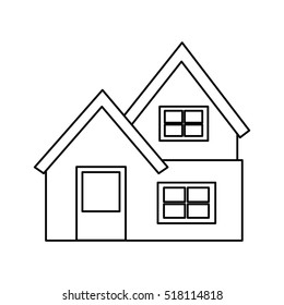 exterior house isolated icon vector illustration design
