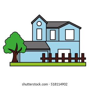 exterior house isolated icon vector illustration design