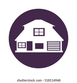 exterior house isolated icon vector illustration design