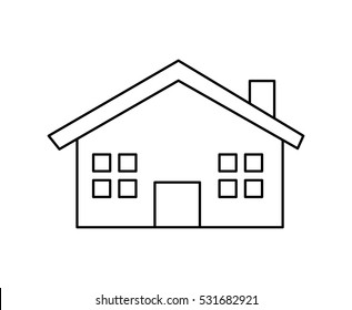 exterior house isolated icon vector illustration design