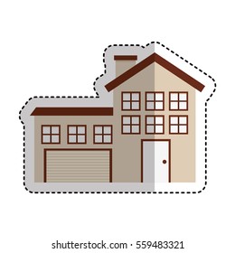 exterior house isolated icon vector illustration design