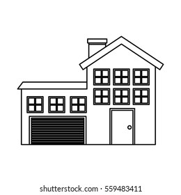 exterior house isolated icon vector illustration design