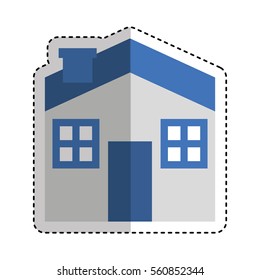exterior house isolated icon vector illustration design