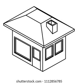 exterior house isometric icon