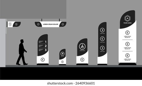 Exterior and interior signage concept corporate identity