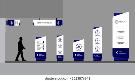 Conjunto de Plantilla de señalización exterior e interior
