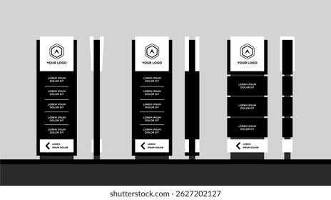 Exterior and interior signage template set corporate identity