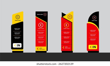 Exterior and interior signage template set corporate identity