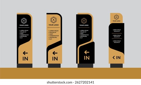 Exterior and interior signage template set corporate identity