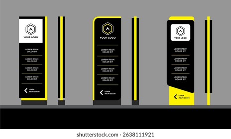 Exterior and interior signage template set corporate identity
