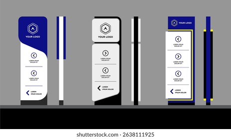 Exterior and interior signage template set corporate identity