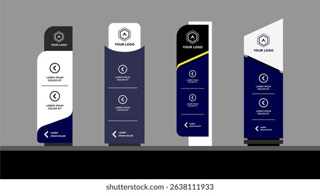 Exterior and interior signage template set corporate identity