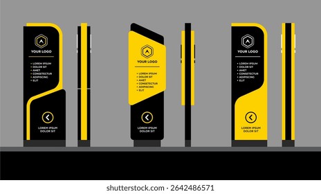 Exterior and interior signage template set corporate identity