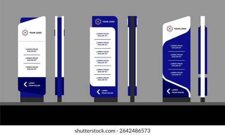 Exterior and interior signage template set corporate identity